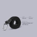 Stretchgürtel geflochten aus Stoff "Stretch" Unisex Schwarz 125cm