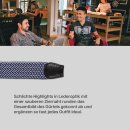 Stretchgürtel geflochten aus Stoff "Stretch" Unisex Blau & Weiß 125cm