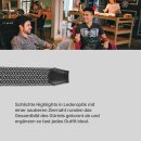 Stretchgürtel aus Stoff stufenlos Schwarz & Grau 125cm