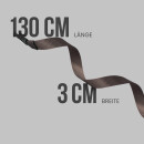 Stoffgürtel 130 x 3,0cm - Braun