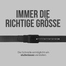 Stoffgürtel 130 x 3,8cm - Schwarz