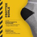 Sneaker Arbeits-Socken - 3er Pack - 43-46 - Hellgrau