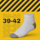 Sneaker Arbeits-Socken - 6er Pack - 39-42 - Weiß