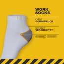 Sneaker Arbeits-Socken - 6er Pack - 39-42 - Weiß