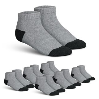 Sneaker Arbeits-Socken - 6er Pack - 39-42 - Hellgrau