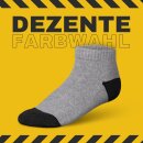 Sneaker Arbeits-Socken - 6er Pack - 39-42 - Hellgrau