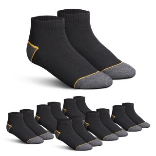 Sneaker Arbeits-Socken - 6er Pack - 39-42 - Schwarz