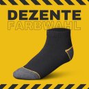Sneaker Arbeits-Socken - 6er Pack - 43-46 - Schwarz