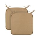 Stuhlkissen Canvas Hellbraun 38x38x2cm (2er Pack)