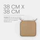 Stuhlkissen Canvas Hellbraun 38x38x2cm (2er Pack)