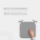 Stuhlkissen Sitzkissen mit Haltebändern Canvas Silber 38x38cm 2er-Pack