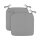 Stuhlkissen Canvas Grau 38x38x2cm (2er Pack)