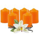 Stumpenkerzen Ø4xH6cm 6er-Pack Orange