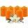 Stumpenkerzen Ø4xH6cm 6er-Pack Orange