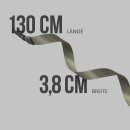 Stoffgürtel "mit abnehmbarer Schnalle" - 2er Pack 130 x 3,8cm - Olivgrün