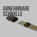 Stoffgürtel "mit abnehmbarer Schnalle" - 2er Pack 130 x 3,8cm - Olivgrün