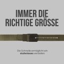 Stoffgürtel "mit abnehmbarer Schnalle" - 2er Pack 130 x 3,8cm - Olivgrün