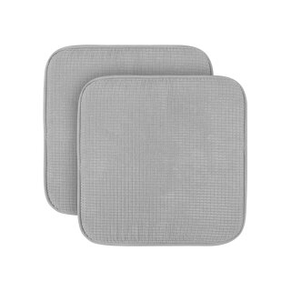 Stuhlkissen Struktur "2er Pack" Hellgrau 38x38x2cm (2er Pack)