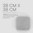 Stuhlkissen Struktur "2er Pack" Hellgrau 38x38x2cm (2er Pack)