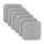 Stuhlkissen Struktur "2er Pack" Hellgrau 38x38x2cm (6er Pack)