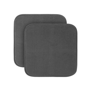 Stuhlkissen Struktur 38x38 cm Anthrazit 2er Pack