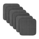 Stuhlkissen Struktur 38x38 cm Anthrazit 6er Pack