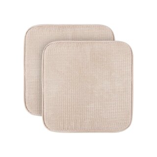 Stuhlkissen Struktur "2er Pack" Creme 38x38x2cm (2er Pack)