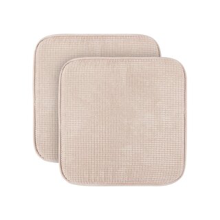 Stuhlkissen Struktur 38x38 cm Creme 2er Pack