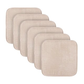 Stuhlkissen Struktur "2er Pack" Creme 38x38x2cm (6er Pack)
