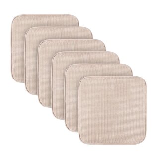 Stuhlkissen Struktur 38x38 cm Creme 6er Pack