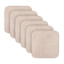 Stuhlkissen Struktur 38x38 cm Creme 6er Pack