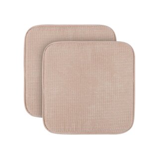 Stuhlkissen Struktur 38x38 cm Beige 2er Pack