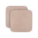 Stuhlkissen Struktur 38x38 cm Beige 2er Pack