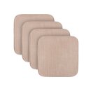 Stuhlkissen Struktur 38x38 cm Beige 4er Pack