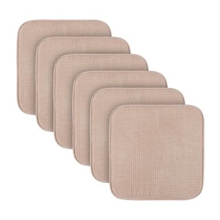 Stuhlkissen Struktur 38x38 cm Beige 6er Pack