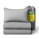 Reise Bettenset 2-tlg. inkl. Beutel Anthrazit/Hellgrau