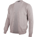 Cardigan Strickjacke - M L XL XXL meliert - beige - taupe L