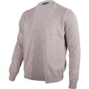 Cardigan Strickjacke - M L XL XXL meliert - beige - taupe L