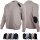 Cardigan Strickjacke - M L XL XXL meliert - beige - taupe L