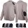 Cardigan Strickjacke - M L XL XXL meliert - beige - taupe L