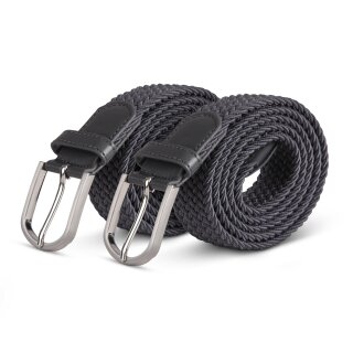 Stretchgürtel 2er Pack 85cm Anthrazit