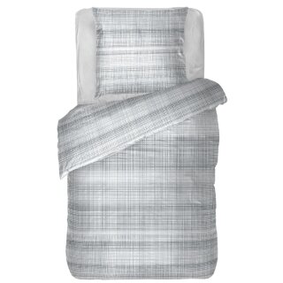 Bettwäsche-Set 2-teilig "Renforce" 135x200/80x80cm ZickZack Grau