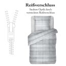 Bettwäsche-Set 2-teilig "Renforce" 135x200/80x80cm ZickZack Grau
