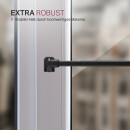 Vitragestangen 2er Pack Schwarz 60 - 90cm + 4er Klebehaken