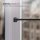 Vitragestangen ausziehbar 2er-Pack Schwarz 60-90 cm + 4 Klemmträger