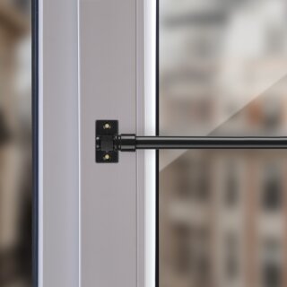 Cafehausstangen Schwarz 125 - 225cm