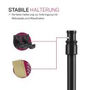 Cafehausstange Scheibenstange ausziehbar (Schrauben oder Kleben) Schwarz 125-225 cm