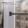 Cafehausstange Scheibenstange ausziehbar (Schrauben oder Kleben) Schwarz 125-225 cm
