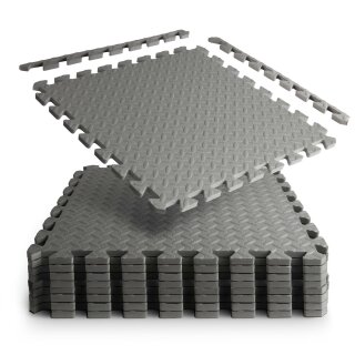 Bodenschutzmatte 52 x 52 x 1,2cm - Grau - 8 Matten (2,16m²)