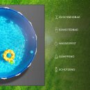 Poolunterlage Bodenschutzmatte extradick Anthrazit 52cm 16er-Pack